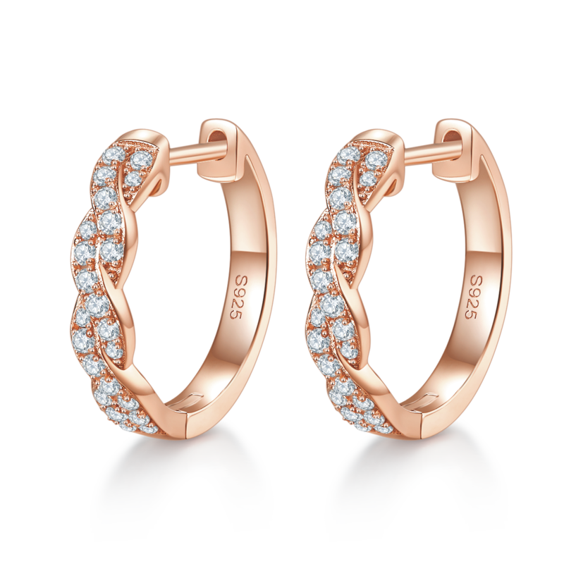 耳环S925银Moissanite厘石D级0.41ct